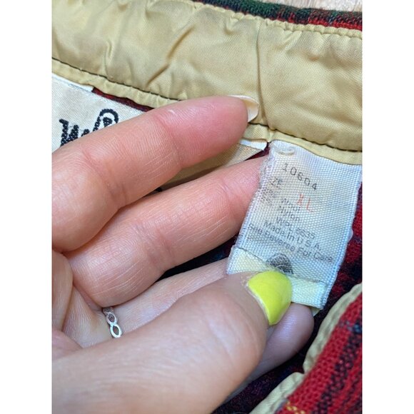 Vintage 80s Woolrich Mens Red & Green Plaid Button-Up Flannel Shirt XL - Picture 4 of 7